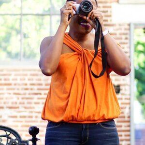 Zara Women's Orange top